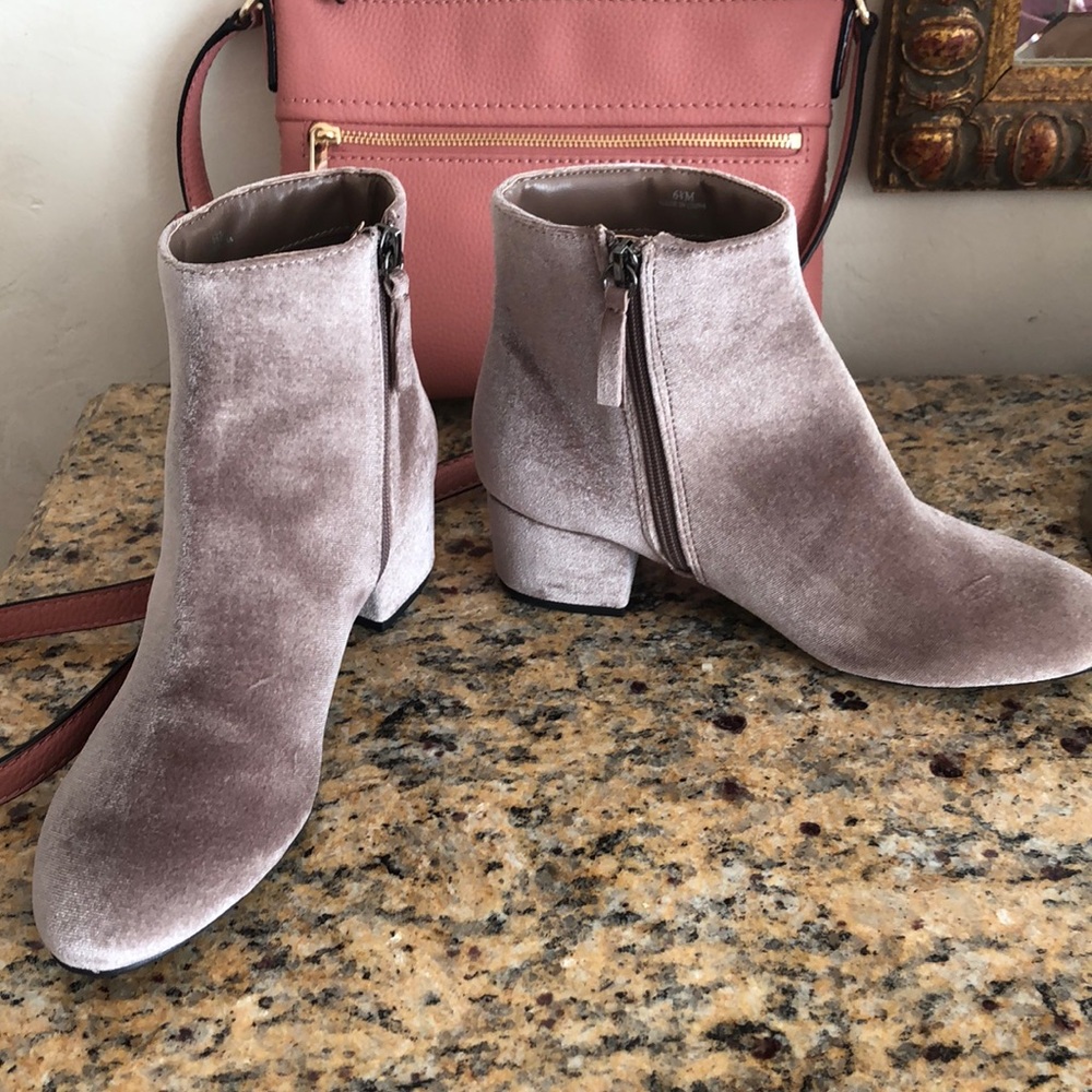Metaphor Velvet Booties